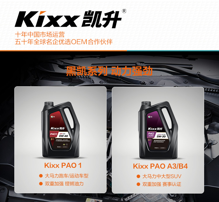 GS (Kixx) 凱升PAO全合成機(jī)油 5W-30 C3級(jí) 黑凱系列 4L-第9張圖片-鄭州市冠恒貿(mào)易有限公司【官方網(wǎng)站】-車用潤(rùn)滑油服務(wù)專家